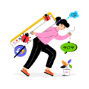پیش‌نمایش فایل girl-getting-website-error-12152385 از پک خدمات مشتریان