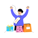 پیش‌نمایش فایل boy-getting-discount-offer-12152205 از پک خرید و تجارت الکترونیک