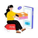 پیش‌نمایش فایل girl-buying-books-online-12152233 از پک خرید و تجارت الکترونیک