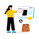 پیش‌نمایش فایل girl-doing-online-jewellery-from-store-12152230 از پک خرید و تجارت الکترونیک