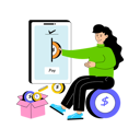پیش‌نمایش فایل girl-doing-online-payment-using-mobile-12152240 از پک خرید و تجارت الکترونیک