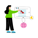 پیش‌نمایش فایل girl-doing-online-shopping-12152201 از پک خرید و تجارت الکترونیک