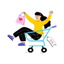 پیش‌نمایش فایل girl-doing-shopping-in-discount-12152214 از پک خرید و تجارت الکترونیک