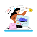 پیش‌نمایش فایل girl-doing-shopping-online-sale-12152206 از پک خرید و تجارت الکترونیک