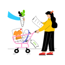پیش‌نمایش فایل girl-doing-shopping-with-shopping-list-12152219 از پک خرید و تجارت الکترونیک