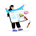 پیش‌نمایش فایل girl-launch-website-12152247 از پک خرید و تجارت الکترونیک