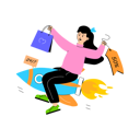پیش‌نمایش فایل girl-looking-new-offers-of-shopping-12152231 از پک خرید و تجارت الکترونیک