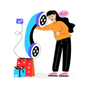پیش‌نمایش فایل girl-talking-on-customer-call-12152239 از پک خرید و تجارت الکترونیک
