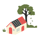 پیش‌نمایش فایل house-with-solar-panels-on-the-roof-and-tree-10923885 از پک مبارزه با تغییرات آب و هوایی