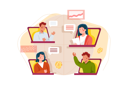 پیش‌نمایش فایل cryptocurrency-company-online-meeting-4790786 از پک فناوری بلاکچین