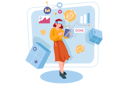 پیش‌نمایش فایل woman-learning-blockchain-through-ar-technology-4791931 از پک فناوری بلاکچین