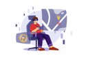 پیش‌نمایش فایل boy-playing-racing-game-using-vr-4983889 از پک واقعیت مجازی