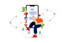 پیش‌نمایش فایل customer-gives-an-online-review-on-mobile-application-5204421 از پک نظرات مشتریان