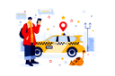 پیش‌نمایش فایل man-giving-feedback-for-the-taxi-service-5204423 از پک نظرات مشتریان