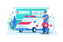 پیش‌نمایش فایل ambulance-parked-in-front-of-hospital-building-5226212 از پک سلامت و پزشکی