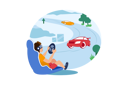پیش‌نمایش فایل boy-playing-racing-game-using-vr-5273091 از پک واقعیت مجازی