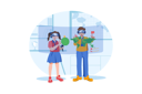 پیش‌نمایش فایل students-using-vr-tools-for-the-study-5273089 از پک واقعیت مجازی
