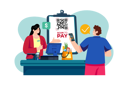 پیش‌نمایش فایل man-doing-payment-with-qr-scanner-5629755 از پک فروش اینترنتی و خرید
