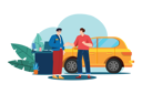 پیش‌نمایش فایل car-dealership-seller-greeting-customer-5727202 از پک نمایشگاه خودرو