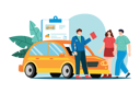 پیش‌نمایش فایل car-showroom-manager-giving-detail-about-the-car-to-a-couple-5727215 از پک نمایشگاه خودرو