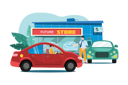 پیش‌نمایش فایل female-customer-taking-test-ride-of-new-car-5727218 از پک نمایشگاه خودرو