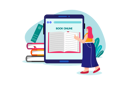 پیش‌نمایش فایل online-book-reading-5727884 از پک آموزش آنلاین