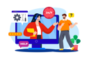 پیش‌نمایش فایل help-desk-worker-5734397 از پک فناوری اطلاعات