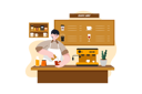 پیش‌نمایش فایل barista-preparing-coffee-5734385 از پک عنوان‌های خدمات رستوران