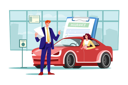 پیش‌نمایش فایل beautiful-young-woman-in-car-is-talking-to-car-insurance-salesman-5768387 از پک نمایشگاه خودرو