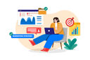 پیش‌نمایش فایل businesswoman-working-on-marketing-strategy-5827994 از پک کار از خانه