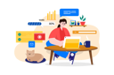 پیش‌نمایش فایل woman-working-at-home-5827998 از پک کار از خانه