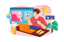 پیش‌نمایش فایل artist-drawing-graphic-on-tablet-while-drinking-coffee-5969230 از پک مشاغل