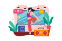 پیش‌نمایش فایل cute-woman-dancer-in-action-in-the-studio-5969236 از پک مشاغل