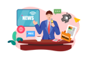 پیش‌نمایش فایل tv-news-anchor-in-studio-5969229 از پک مشاغل