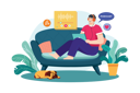 پیش‌نمایش فایل man-listening-to-the-podcast-while-sitting-on-a-couch-6024684 از پک پادکست زنده