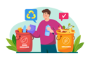 پیش‌نمایش فایل man-sorting-organic-and-non-organic-waste-6074478 از پک محیط‌زیست جهان