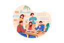 پیش‌نمایش فایل colleagues-meeting-at-food-court-6170164 از پک غذا و نوشیدنی