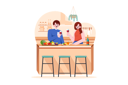 پیش‌نمایش فایل couple-holding-wineglasses-in-hands-stand-at-kitchen-desk-with-fruits-6170160 از پک غذا و نوشیدنی