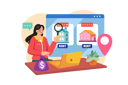پیش‌نمایش فایل a-woman-finding-a-house-for-rent-online-6217602 از پک اجاره خانه آنلاین