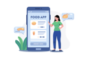 پیش‌نمایش فایل girl-order-food-from-mobile-app-6217503 از پک غذا و نوشیدنی