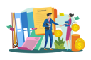 پیش‌نمایش فایل girl-getting-a-business-loan-6217520 از پک عملیات وام‌دهی