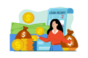 پیش‌نمایش فایل girl-with-loan-money-6217511 از پک عملیات وام‌دهی