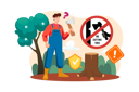 پیش‌نمایش فایل illegal-cutting-of-forests-is-strictly-prohibited-6257843 از پک حفاظت از محیط‌زیست