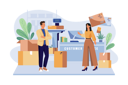 پیش‌نمایش فایل customer-services-desk-of-logistic-business-6310500 از پک پشتیبانی مشتریان