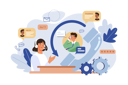 پیش‌نمایش فایل female-operators-working-with-customers-at-the-call-center-6310496 از پک پشتیبانی مشتریان