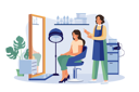پیش‌نمایش فایل hairstylist-and-female-customer-talking-in-hair-salon-6310490 از پک پشتیبانی مشتریان