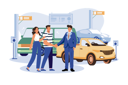 پیش‌نمایش فایل happy-customers-couple-handshaking-with-a-manager-in-car-salon-6310499 از پک پشتیبانی مشتریان