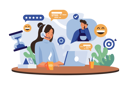 پیش‌نمایش فایل man-mobile-conversation-with-support-young-woman-6310504 از پک پشتیبانی مشتریان