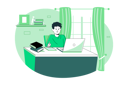 پیش‌نمایش فایل a-boy-studying-from-home-during-quarantine-6441473 از پک مردم در قرنطینه
