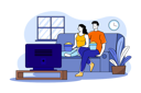 پیش‌نمایش فایل a-couple-watching-tv-in-the-living-room-6673689 از پک مردم در قرنطینه